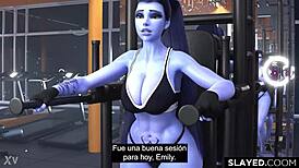 widowmaker gets wildly fucked big cock creampie sub español 😈🔥