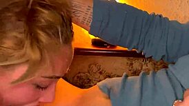 i gag on this young teen's sloppy deepthroat facefuck with choking ball licking closeup