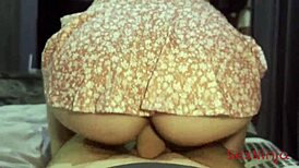 Step-mom's moans echo as her curvy body rides my cock teaching pull-out with creampie risk in miniskirt