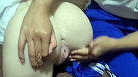 college latina students trio creampie fuck doll candice after class in bathroom