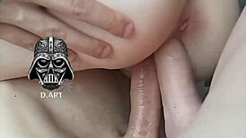 he takes both cocks deep in her tight holes double penetration bliss