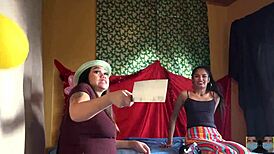 whoa these pregnant chinese lesbians play with chop suey balloons