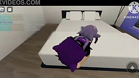 comendo duas putas hard in roblox brookhaven with intense anal and group pounding