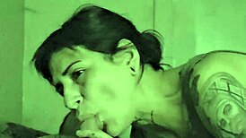 Sexy native Milf Autumn Sunshine slurps cock before wild riding