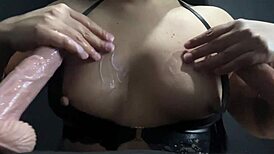 Latina Sucks Two Cocks Dry for Creamy Finish