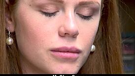 shoplifter teen caught by officer forced into tight pussy cowgirl and doggystyle on hidden cam