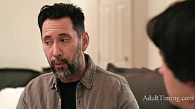 Petite japanese teen virgin chats then sucks old stranger's cock outdoors in pov till cum in mouth