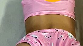 Sad Pajama-Clad 18yo Stepsis with Big Ass Gets Fucked Hard in Homemade Vid