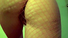 italian milf artemisia bounces huge ass closeup in fishnets