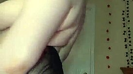 Chubby Slut Strips Wildly Then Pounds Massive BBC Dildo Hard!