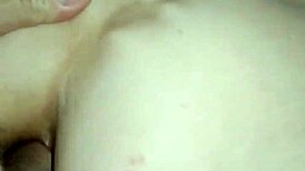 Married couple indulges in leisurely anal sex close-up at home