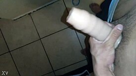 latina teases her tight pussy with monster dildo in solo masturbation frenzy