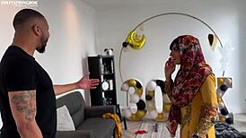 god bhabi aaliyah yasin looks so sexy ripping clothes for big black cock pounding and facial cum