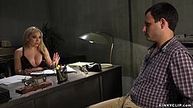 Milf Clinic Owner Fingers Anal Slave's Ass in BDSM Bondage Strapon Session!