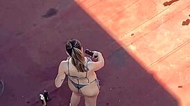 Voyeur spies on Argentinian neighbors sunbathing in bikinis part 4