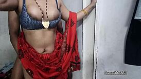 Indian Desi Big Boobs Bhabhi Fucked Hard in Red Saree