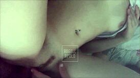 Fucking young step-sister after dad leaves and creampie finish