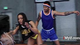 Ebony Milf Jayne Doh Lawson Jones Rides Monster Cock On Basketball Court