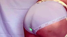 Japanese schoolgirl uniform with sexy lingerie anal buttplug pierced nipples panty sniffing