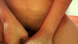 i can't resist my stepsister's pink shorts cowgirl ride on my cock