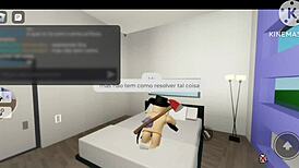 comendo duas putas hard in roblox brookhaven with intense anal and group pounding