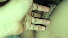 chubby latina college teen moans wet hairy pussy creampie closeup