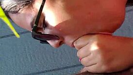 whoa i choked gagging on that fat latina bbw cock outside