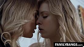 Blair Williams and Giselle Palmer's Cute Stepsister Tribbing Leads to Intense Orgasm