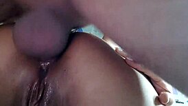 morena shakes big ass begging couple to pound her shaved anal hole hard