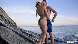 young 18+ couple craves public beach sex with no barriers just raw passion
