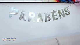 Brittany Taylor's 20th Birthday Assfucked by Five Guys in DP Gangbang