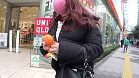 Japanese college girl g cup huge natural tits fucked raw in bed.