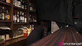 bar owner with huge tits negotiates porn threesome creampie deal 😍🍑💦