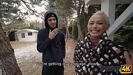 swap4k innocent hike explodes into steamy mff cuckold threesome.