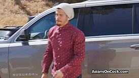 kawaii asian cosplay teen sucks and rides monster cock craving cum