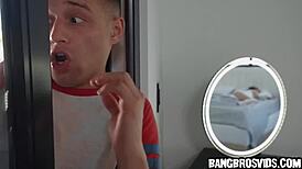 Oops shower booty's got me riding cock deepthroat style