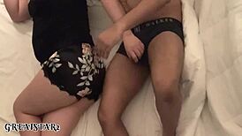 Shared Bed Turns Hot with Roommate's Big Ass Anal Doggystyle Pounding!