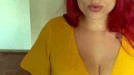 blackmailed brazilian redhead slut deepthroats cock or boyfriend sees video