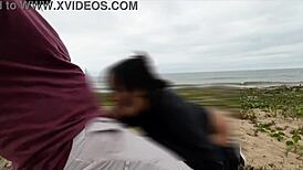 Sultry Beach Anal Day Draws Naughty Voyeurs