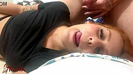 this young slut loves gulping down hot cum facials