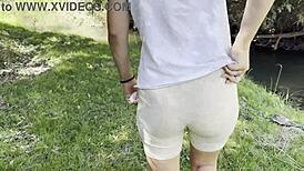 Public Pissing Compilation in Nature from Car POV