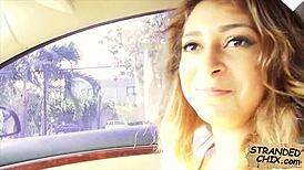 hot teen babe rides cock outdoors for ride spying hitchhiker pickup sarai part 2