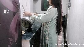 Real Sexy Indian Bhabhi Kitchen Sex Doggystyle Bent Over Anal Creampie Rough Devar Cum In Mouth Hindi