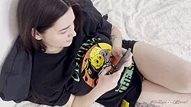 i mean, when we're both bored... marlyn chenel's big pierced tits ride cowgirl best