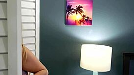 Stepsis Sneaks Into Stepdad's Room Catches Stepbro For Taboo Teen Fuck