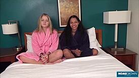 whoa eden west and jill taylor dive into their first steamy girl-on-girl licking and toy play 😍👅