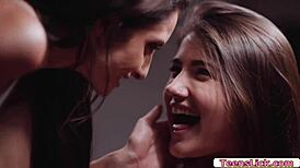 damn stepmom shows stepdaughter how to suck tits right??