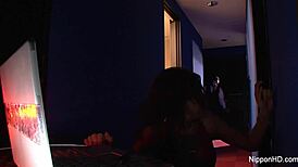 a steamy japanese babe takes double penetration with massive facial cumshot