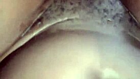 amateur couple moans loud as huge cock stretches her tight pussy till creampie inside