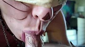 begging to suck juicy cock till hot cum sprays